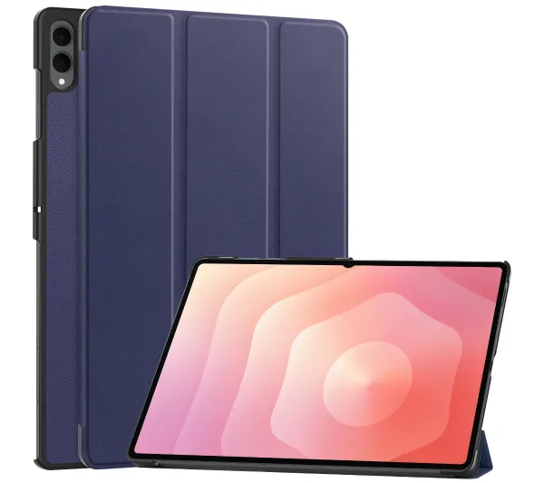 Bizon Case Tab Croc z klapką do Samsung Galaxy Tab S11 Ultra Granatowy