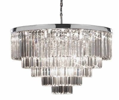Hereford Fall XL Chrome - żyrandol kryształowy 80cm chrom