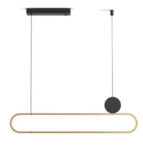 Elyptica - Nowoczesna Lampa Wisząca LED Do Jadalni nad stół 100cm złoty