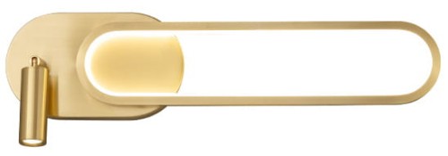 Elyptica - Nowoczesna Lampa Kinkiet LED Złoty 48 cm