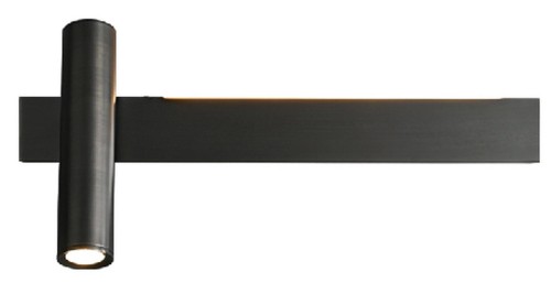 Barra - Stylowy Nowoczesny Kinkiet LED Czarny 30 cm - Lewy