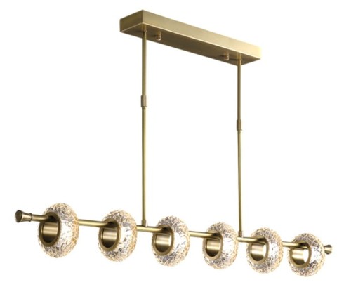 Crystal Rings H6- lampa wisząca kryształowa LED 97cm złoty