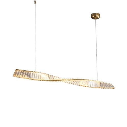Bohemia - Nowoczesna Kryształowa Lampa Wisząca 120 cm LED złoty nad stół
