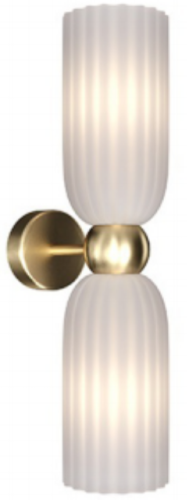 Campana - Kinkiet ścienny 43cm, Mosiądz Mlecznobiały