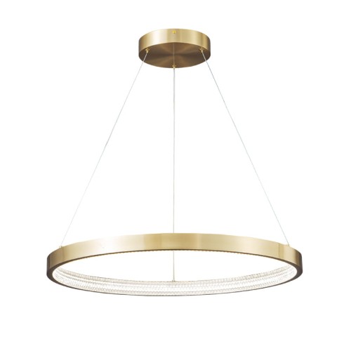 Zing Ring 60 A - żyrandol LED 60cm pierścień złoty mosiądz