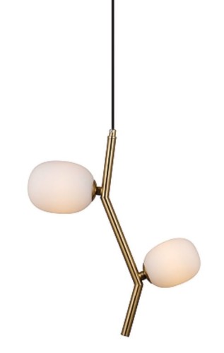 Z-line - lampa wisząca nowoczesna złoty mosiądz mleczna kula