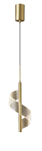 Twist P - lampa wiszące LED złoty mosiądz