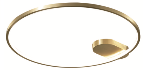 Elyptica C - plafon, 40cm LED sufitowa nowoczesna złoty