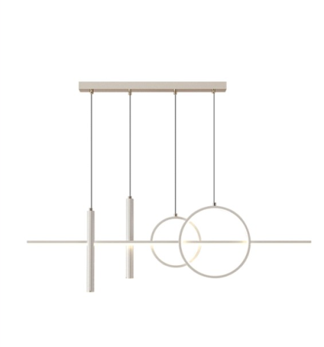 Linet Plus- Nowoczesna Wisząca Lampa LED Biały nad stół