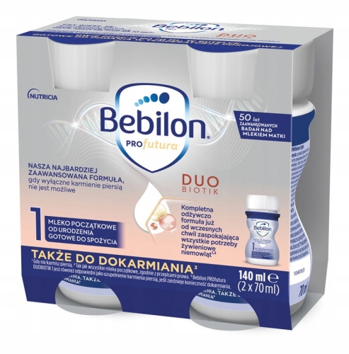 Bebilon Pro Futura Duo Biotik 1 - żywność specjalnego przeznaczenia medycznego (2 x 70 ml)