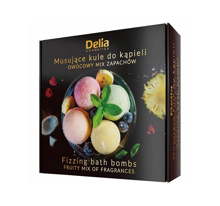 Delia Cosmetics zestaw musujących kul do kąpieli Owocowy Mix Zapachowy 4 x 100 g