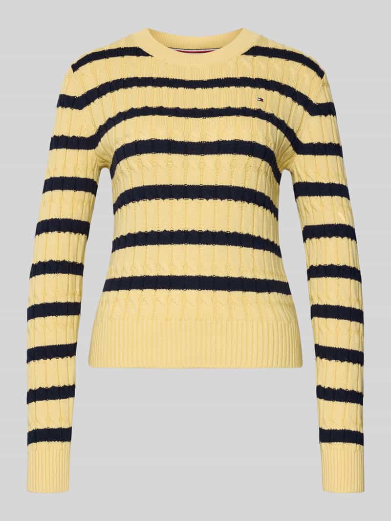 Sweter z dzianiny o kroju slim z czystej bawełny