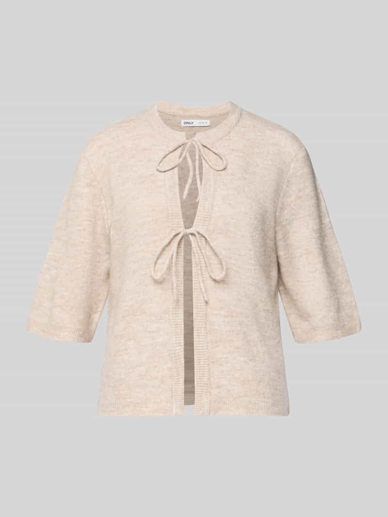 Kardigan o kroju regular fit z wiązaniem model ‘SIMONI’