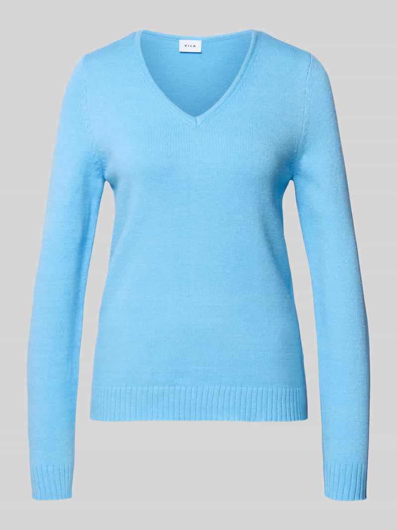 Bluzka z długim rękawem o kroju regular fit z wiskozy z efektem dzianiny model ‘Viril’