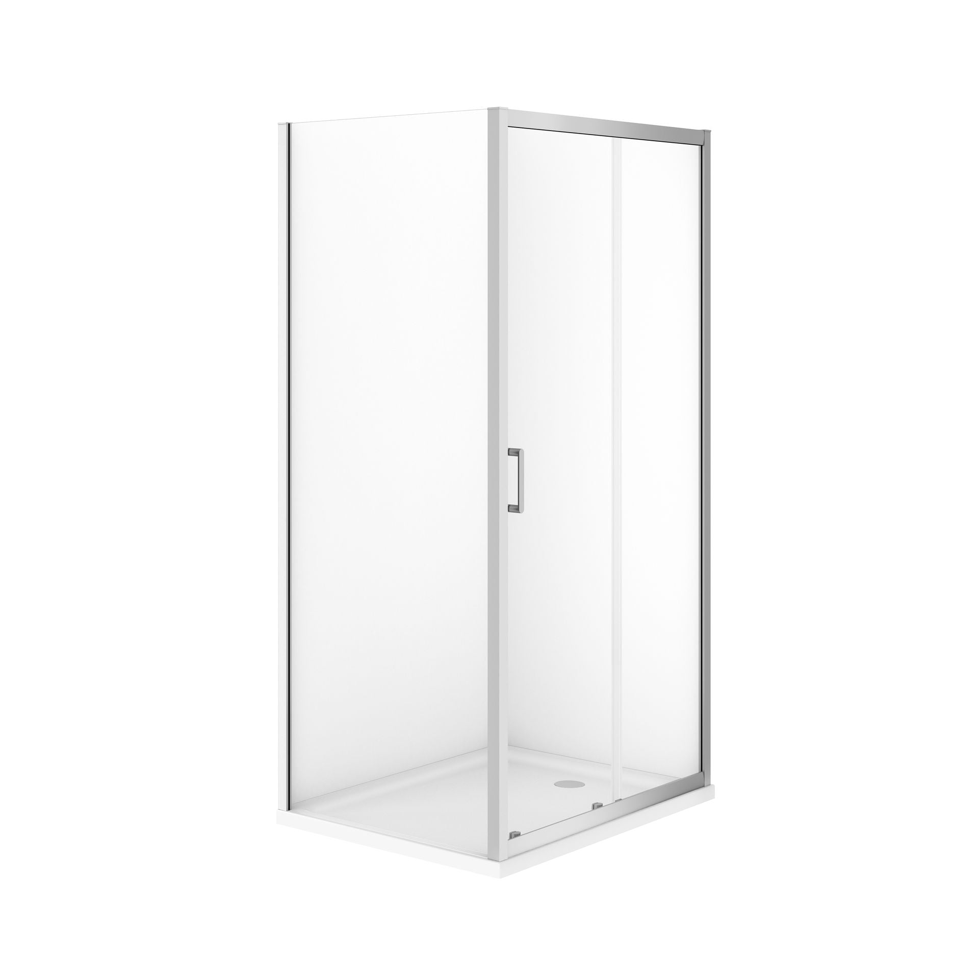 Cersanit Kabina prysznicowa z brodzikiem Verso 100x80x190 prostokątna chrom S4031-005