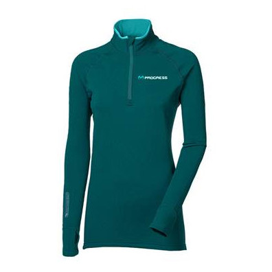 Bluza damska Progress Tispa Zip Merino Rozmiar: L / Kolor: zielony