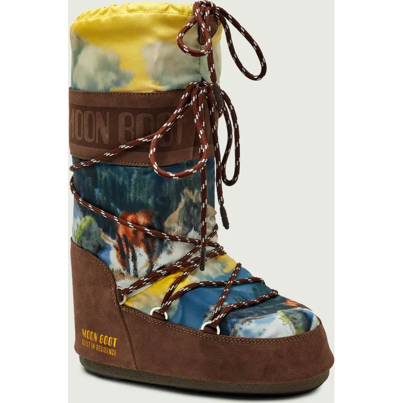 Moon Boot Śniegowce ICON POSTCARD Moon Boot X Guest in Residence zamsz