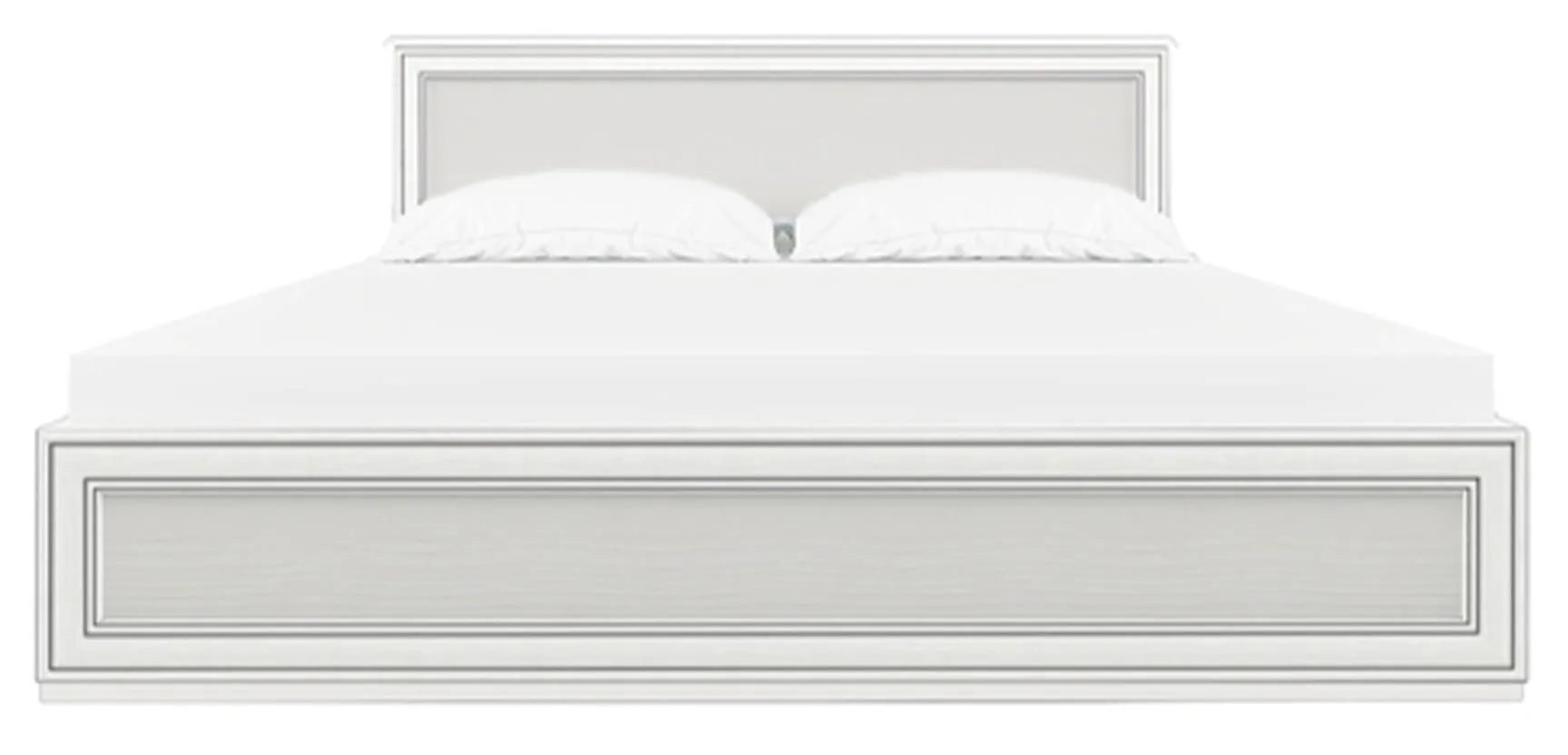 Klasyczne łóżko ze stelażem 160x200 fineline crema H6-D98