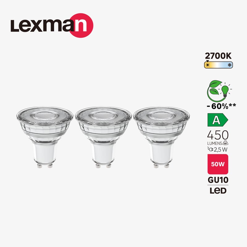 Żarówka GU10 2700K 450 lm 2.5W LEXMAN
