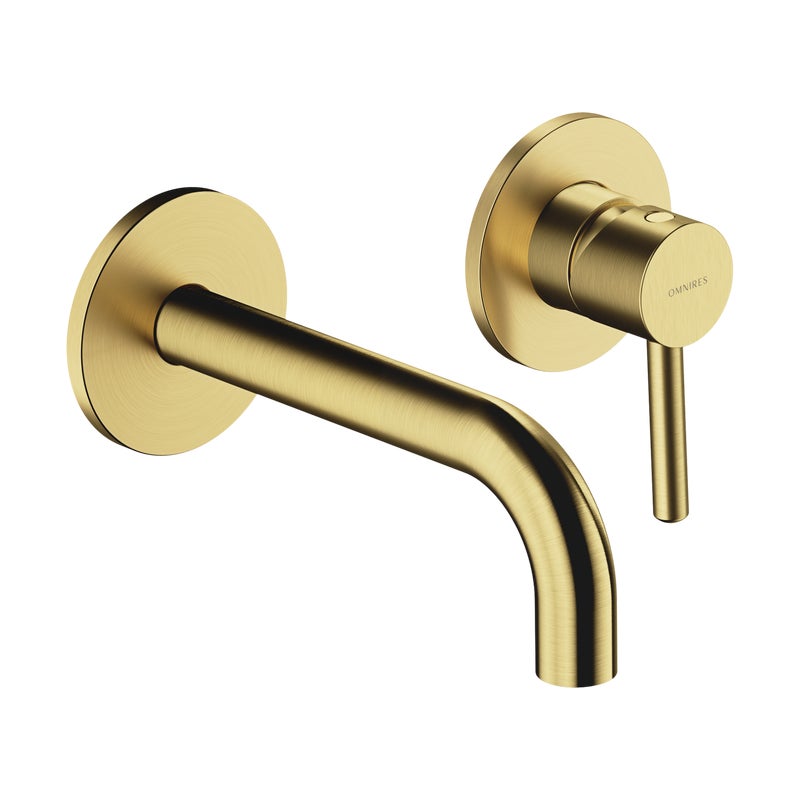 Bateria umywalkowa podtynkowa Simplon mosiądz szczotkowany Omnires