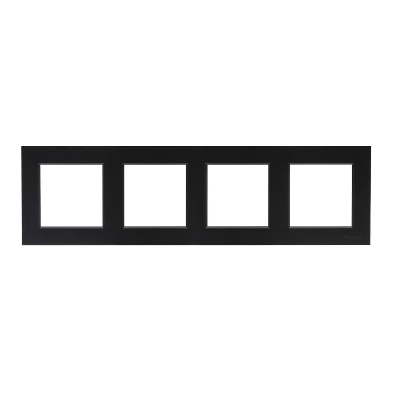 Polmark Ramka poczwórna gniazda elektrycznego czarna Bella