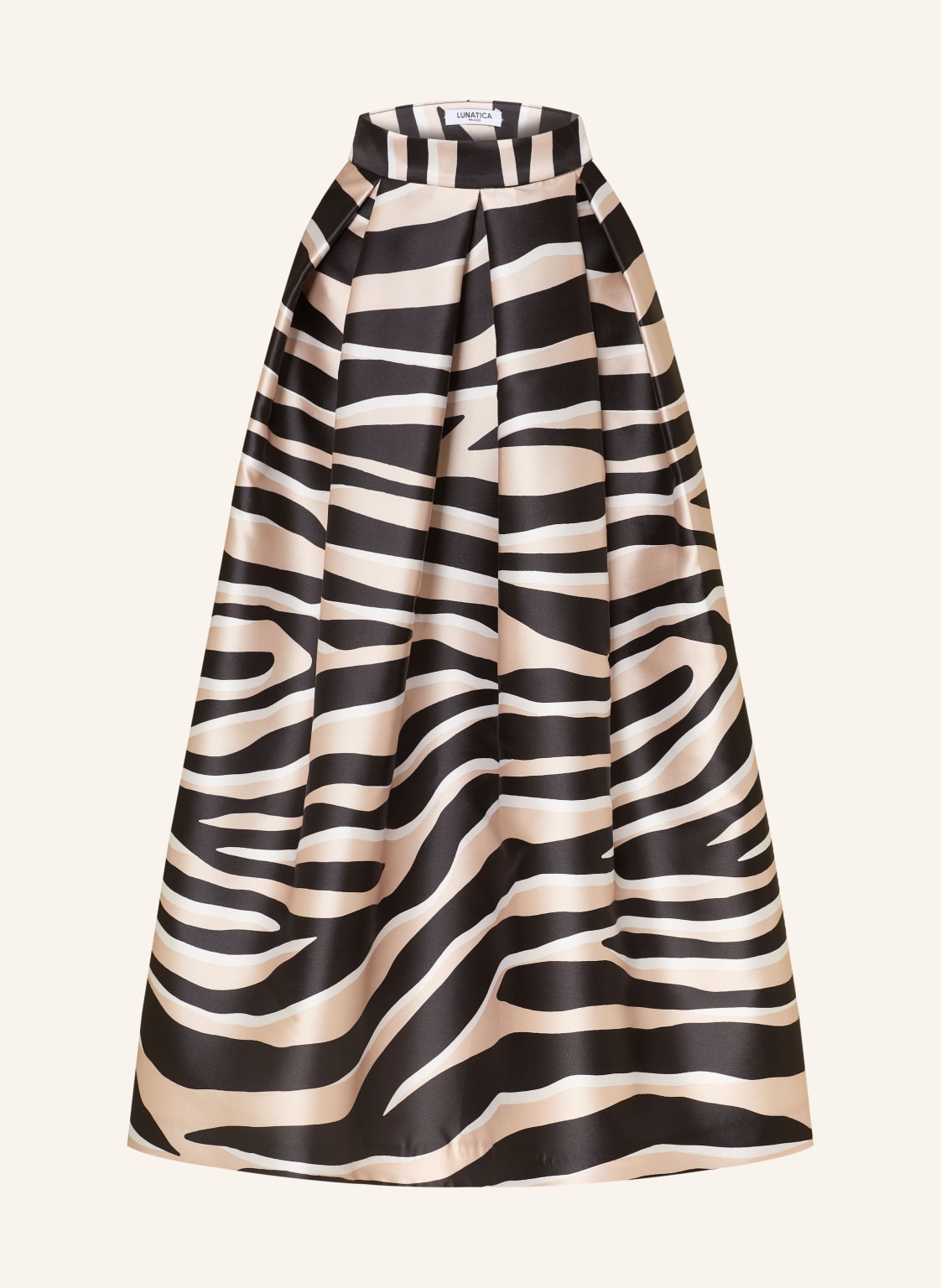 Lunatica Milano Satynowa Spódnica beige