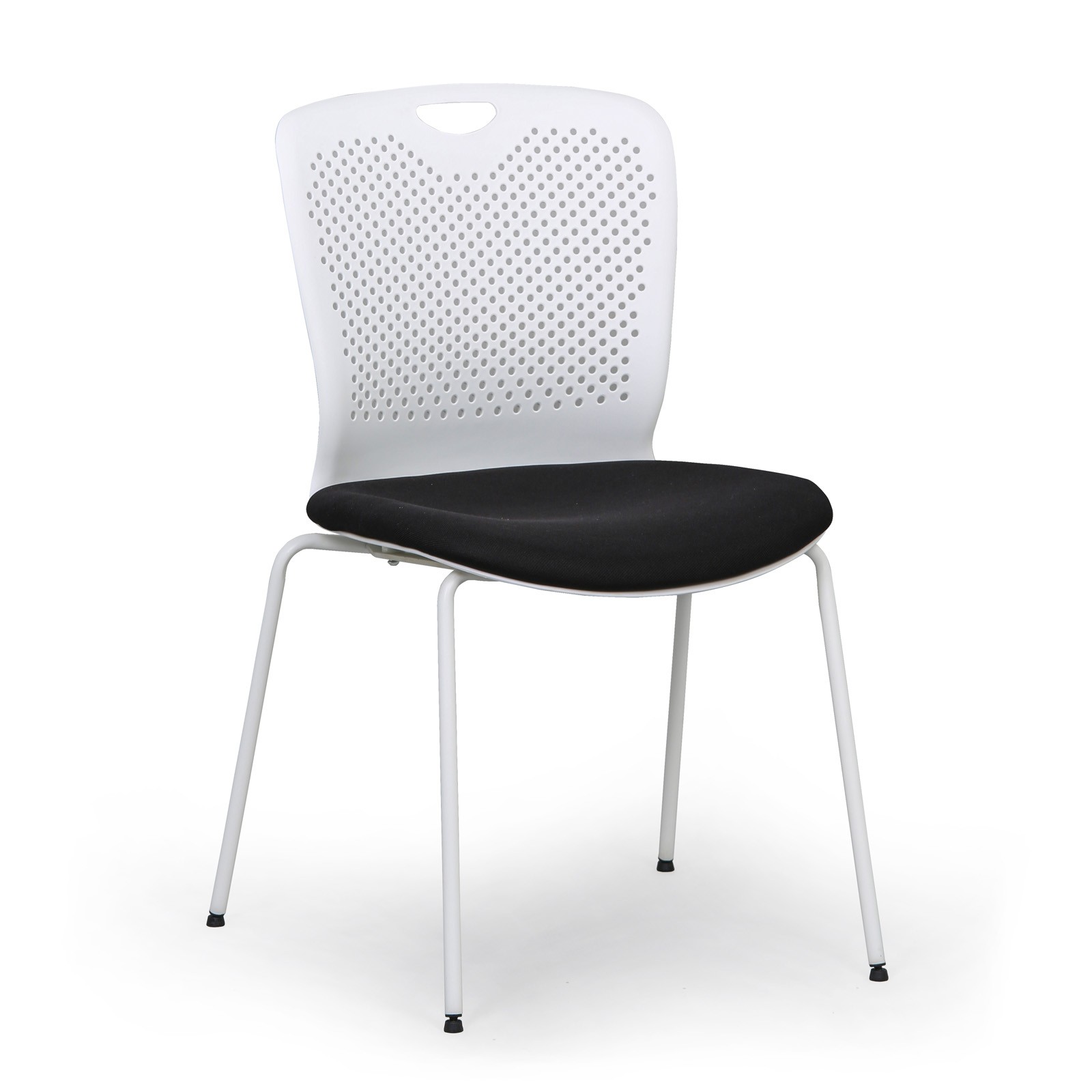 Krzesło konferencyjne plastikowe OPEN, biały/czarny