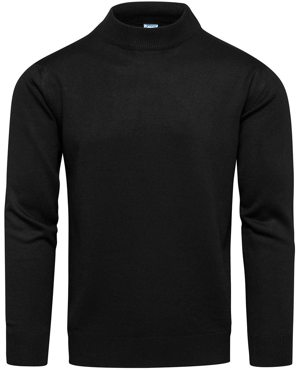 Sweter męski półgolf czarny basic Recea