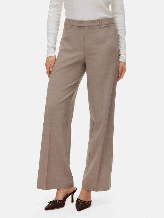Vero Moda Spodnie materiałowe Texas 10334103 Beżowy Straight Fit