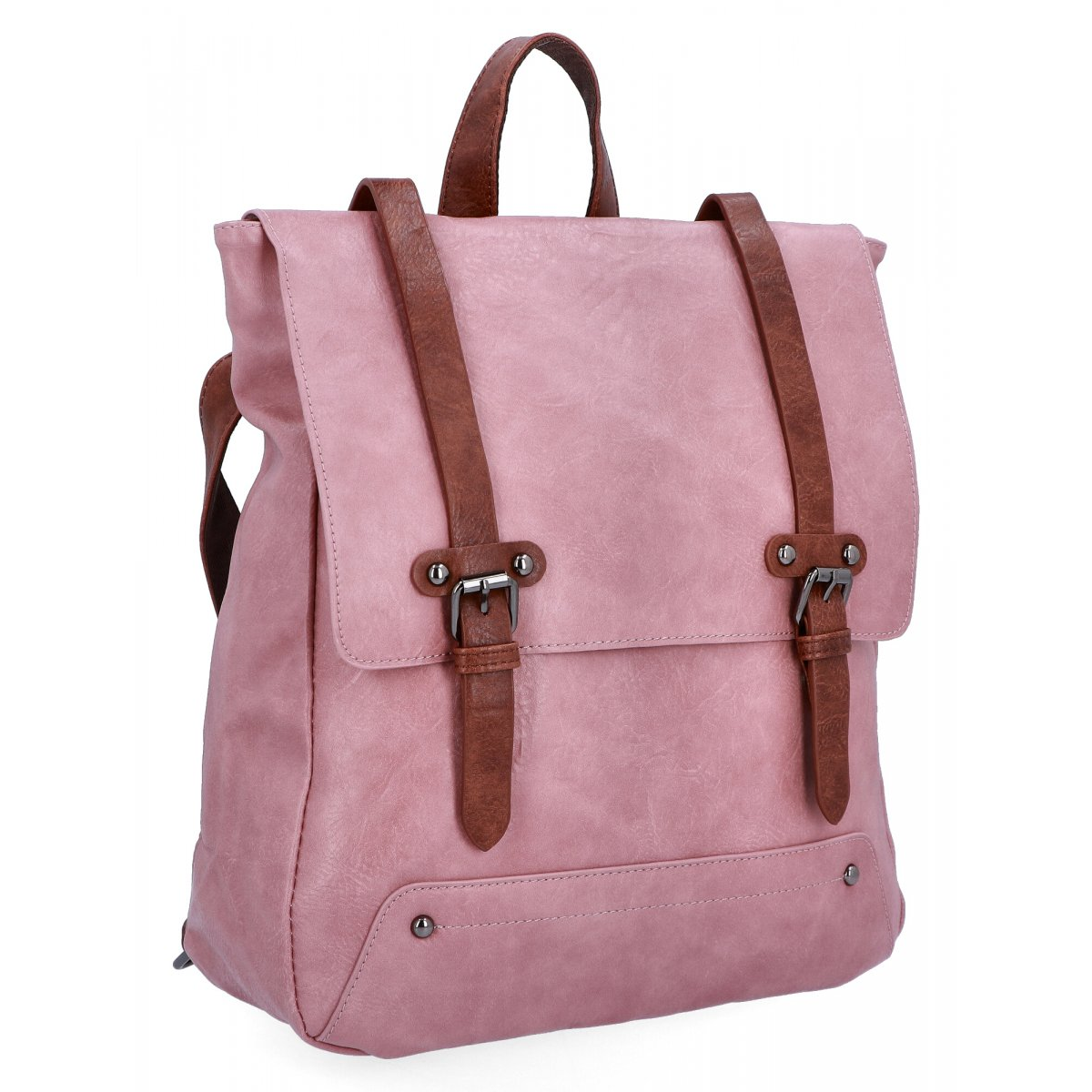 Plecak Damski XL Vintage firmy Herisson 1652L2049 Pudrowy Róż