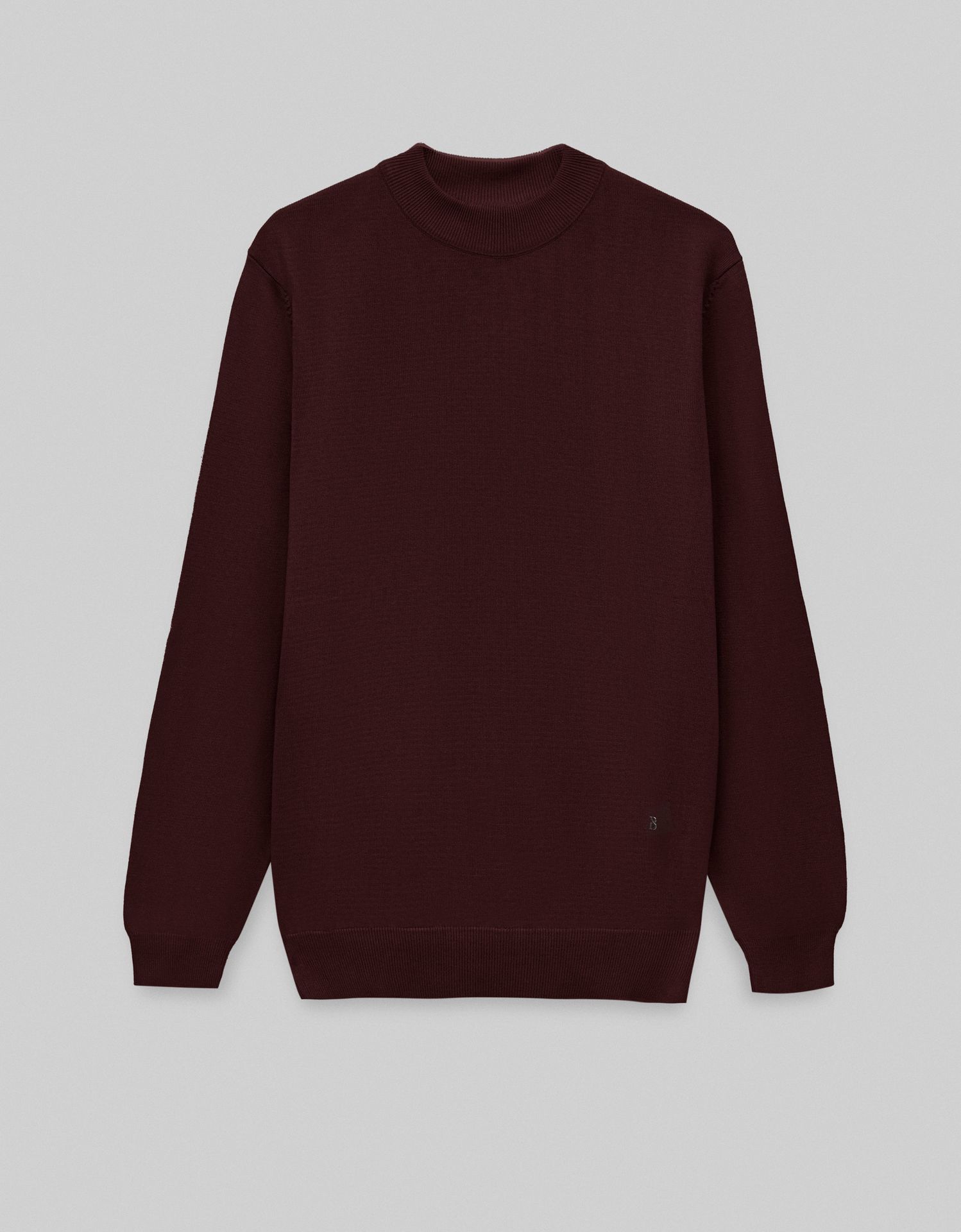 Sweter męski grottole półgolf bordowy