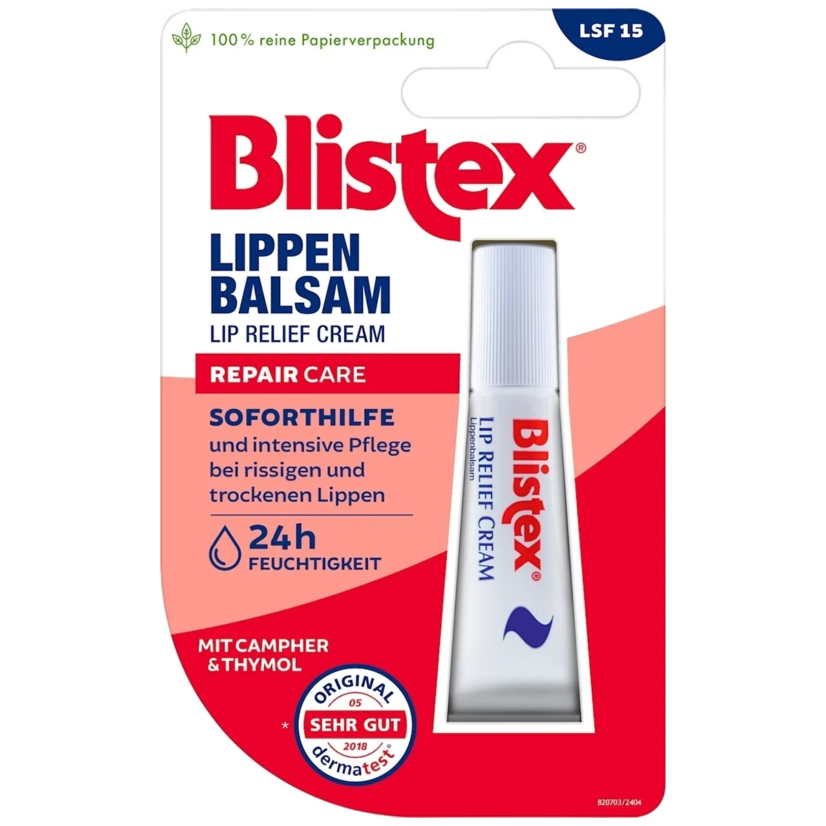 Blistex Repair Care Lip Relief Cream, balsam do ust, SPF 15, 6 ml