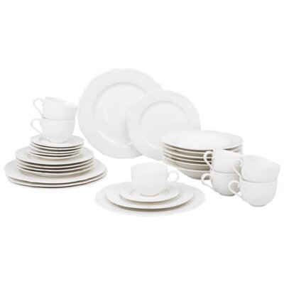 Serwis obiadowo-kawowy porcelanowy AMBITION Pola 6 osób (30 elementów) + gratis