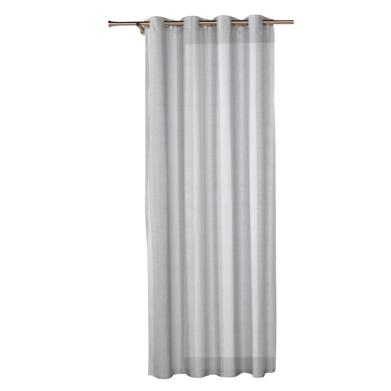 Zasłona na przelotkach Combe poliester w paski biały AZNAR 140x270cm