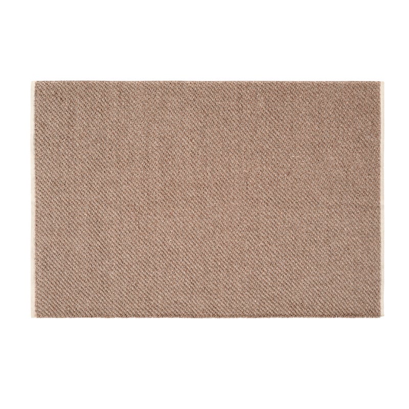 Brązowy dywan z wełny i juty 120x180 cm – Ręcznie robiony, ekologiczny, do każdego wnętrza