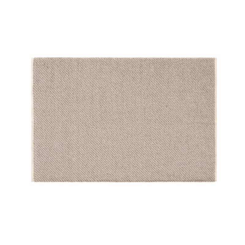 Dywan z wełny i juty 60x90 cm beżowy – ręcznie tkany, ekologiczny akcent