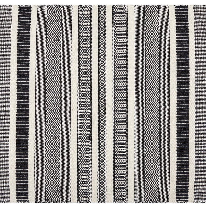 Dywan Kilim 160x230 cm z Wełny Biało/Czarny – Ręcznie Robiony, Styl Etniczny, Wysoka Jakość