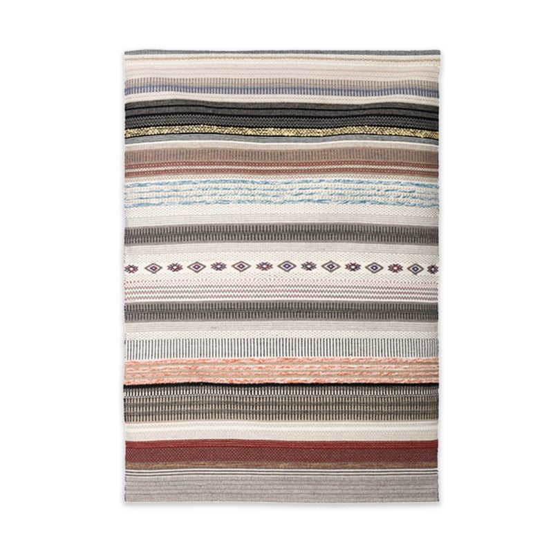 Dywan Kilim California 160x230 cm Wielokolorowy z Wełny – Ręcznie Robiony, Wzór Geometryczny, Wysoka Jakość
