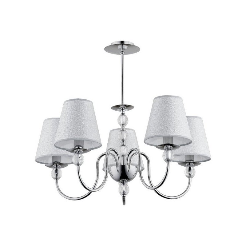 Lampa wisząca Emmanuelle chromowana 5xE14x10W wym: 54 x 57 x 57 cm metal Alfa