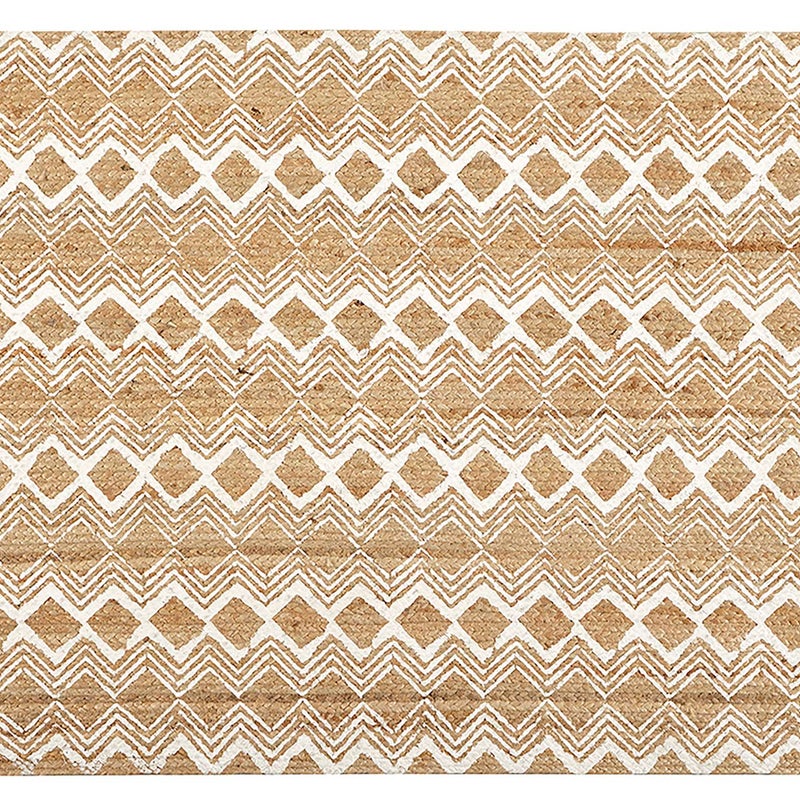 Dywan z naturalnej juty z nadrukiem BLANCO 90x150 cm – Ręcznie wykonany, elegancki i trwały