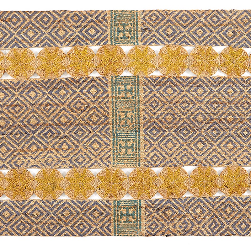 Dywan z naturalnej juty z nadrukiem AZTECA 160x230 cm – Ręcznie wykonany, elegancki i trwały