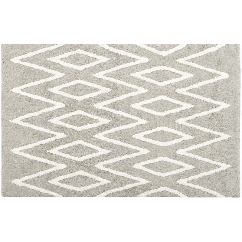 Dywan dziecięcy „Zigzag Sky Blue”80x120 cm z naturalnej bawełny – Można prać, ręcznie wykonany