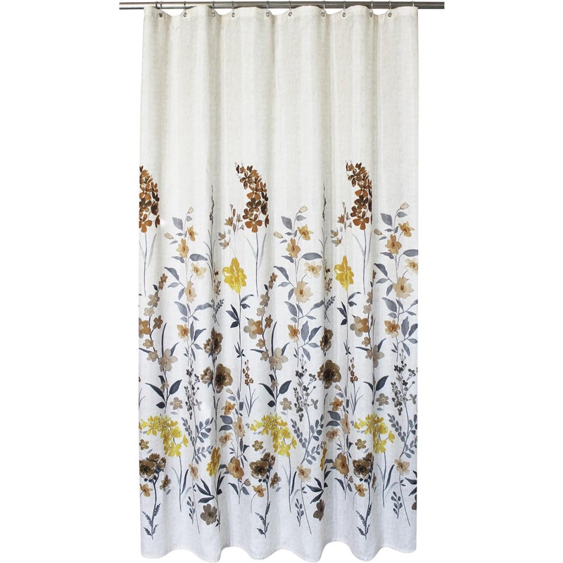 Zasłona prysznicowa Jesień brązowy poliester 180x200 cm