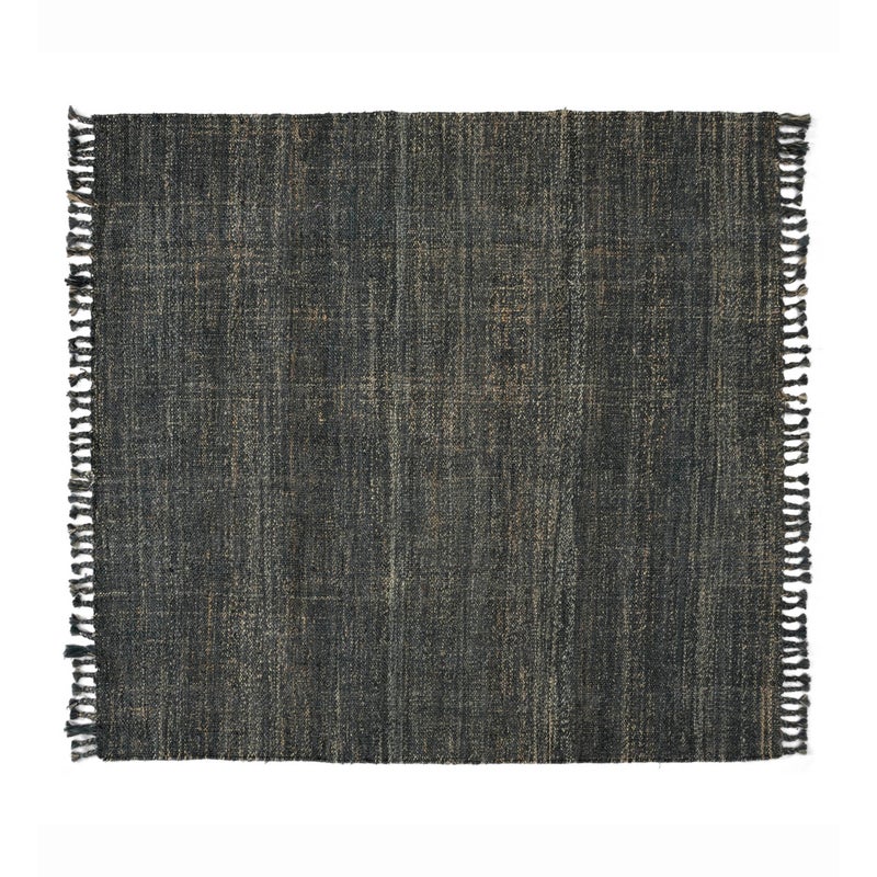 Dywan Jutowy Tartán Antracit 200x200 cm – ekologiczny, nowoczesny i elegancki