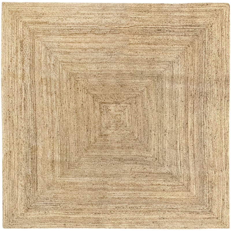 Hamid - Kwadratowy dywan ALHAMBRA 200x200cm z naturalnej juty - Dekoracja do salonu, kuchni, przedpokoju, sypialni
