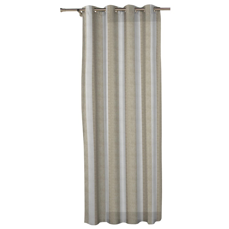 Zasłona na przelotkach Combe w paski lniane 140x270cm