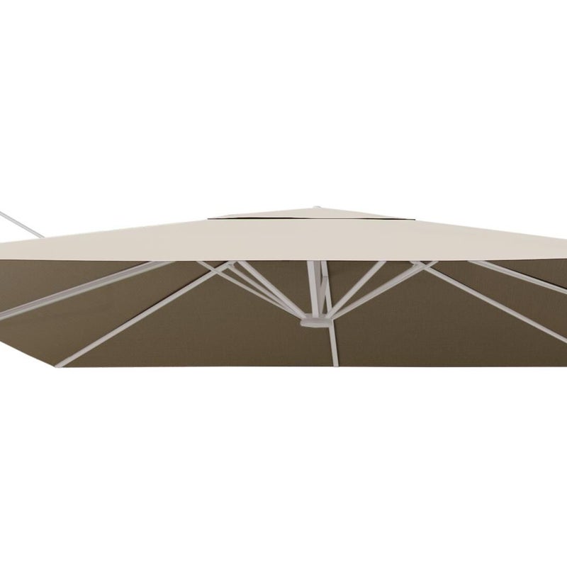 Wymienna tkanina do parasola Belveo z wysięgnikiem, akryl beżowy 3 x 3 m
