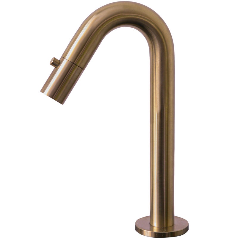 Indus bateria umywalkowa ze szczotkowana miedź zimna woda