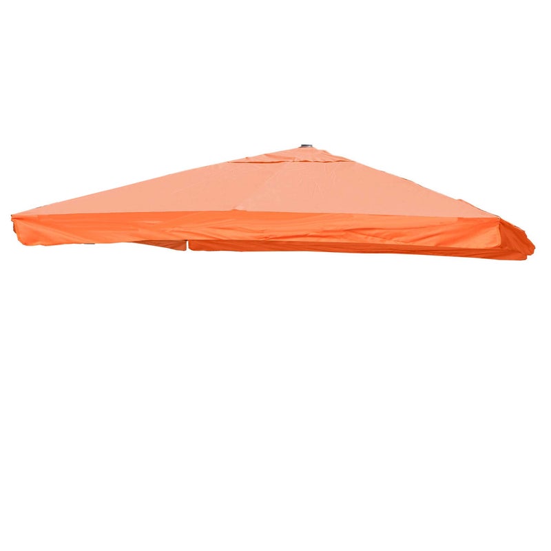 Wymienny pokrowiec na luksusowy parasol HWC-A96 z klapą, pokrowiec na parasol, 3.5x3.5m (Ø4.95m) poliester 4kg ~ terakota