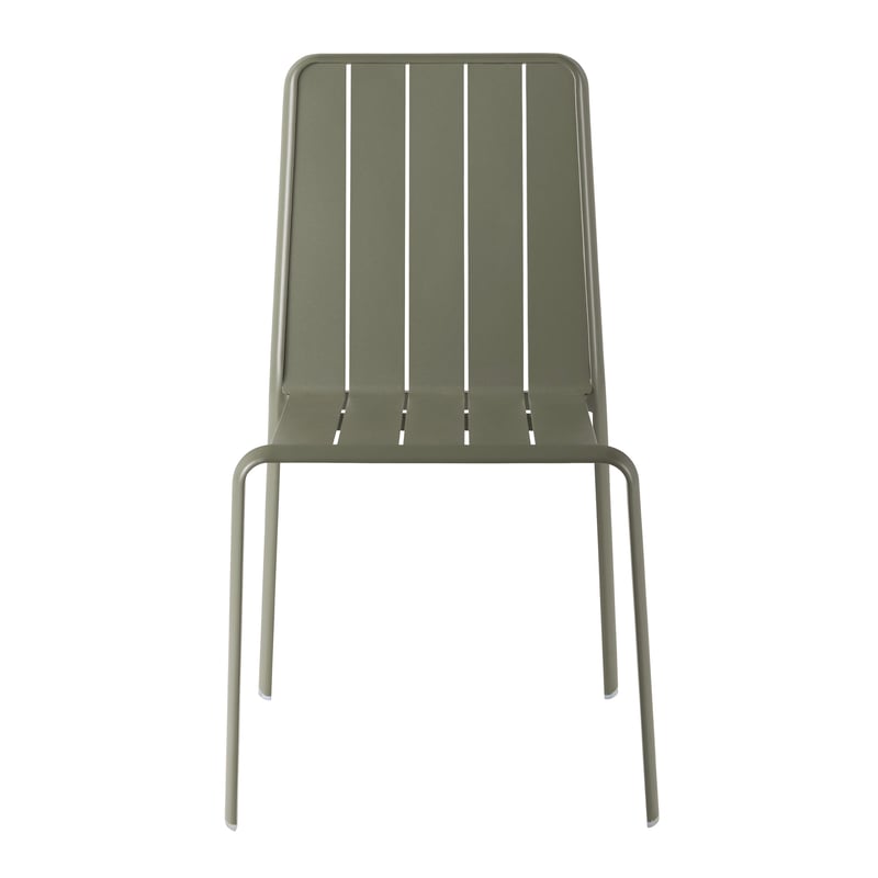 Krzesło ogrodowe bez podłokietników NATERIAL Idaho z aluminium w kolorze zielonym